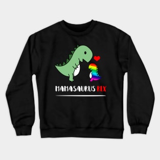 'Proud Mamasaurus Rex LGBT' Cool Rainbows Gift Crewneck Sweatshirt